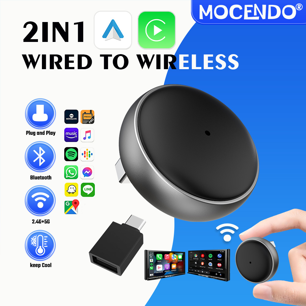 Smart Accessories - MOCENDO 2-в-1: Беспроводной адаптер CarPlay и